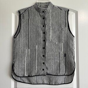 CARVEN Women's 100% Sleeveless Silk Blouse